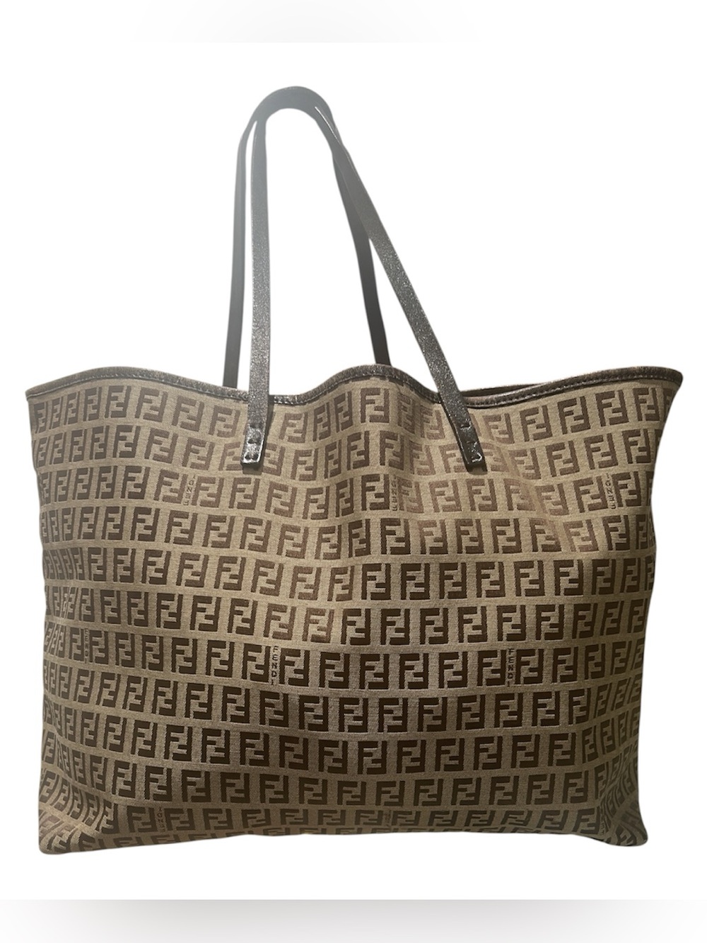 Fendi Vintage Zucca Zucchino Print Canvas Tote Bag – Brown